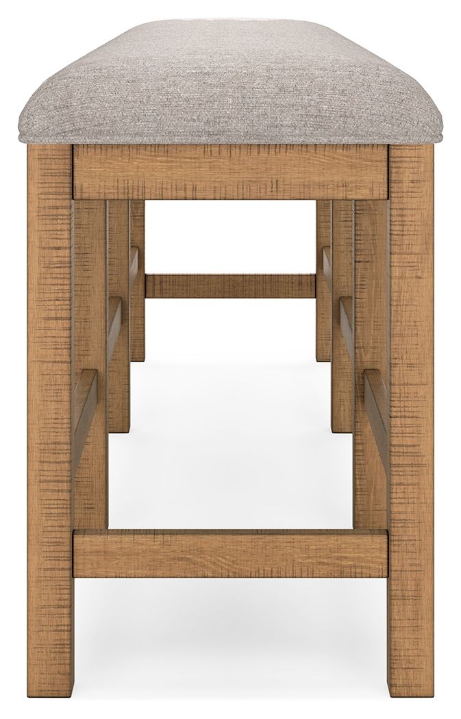 Havonplane - Brown - XL Counter Height Upholstered Dining Bench by Signature Design by Ashley® | Bel Furniture