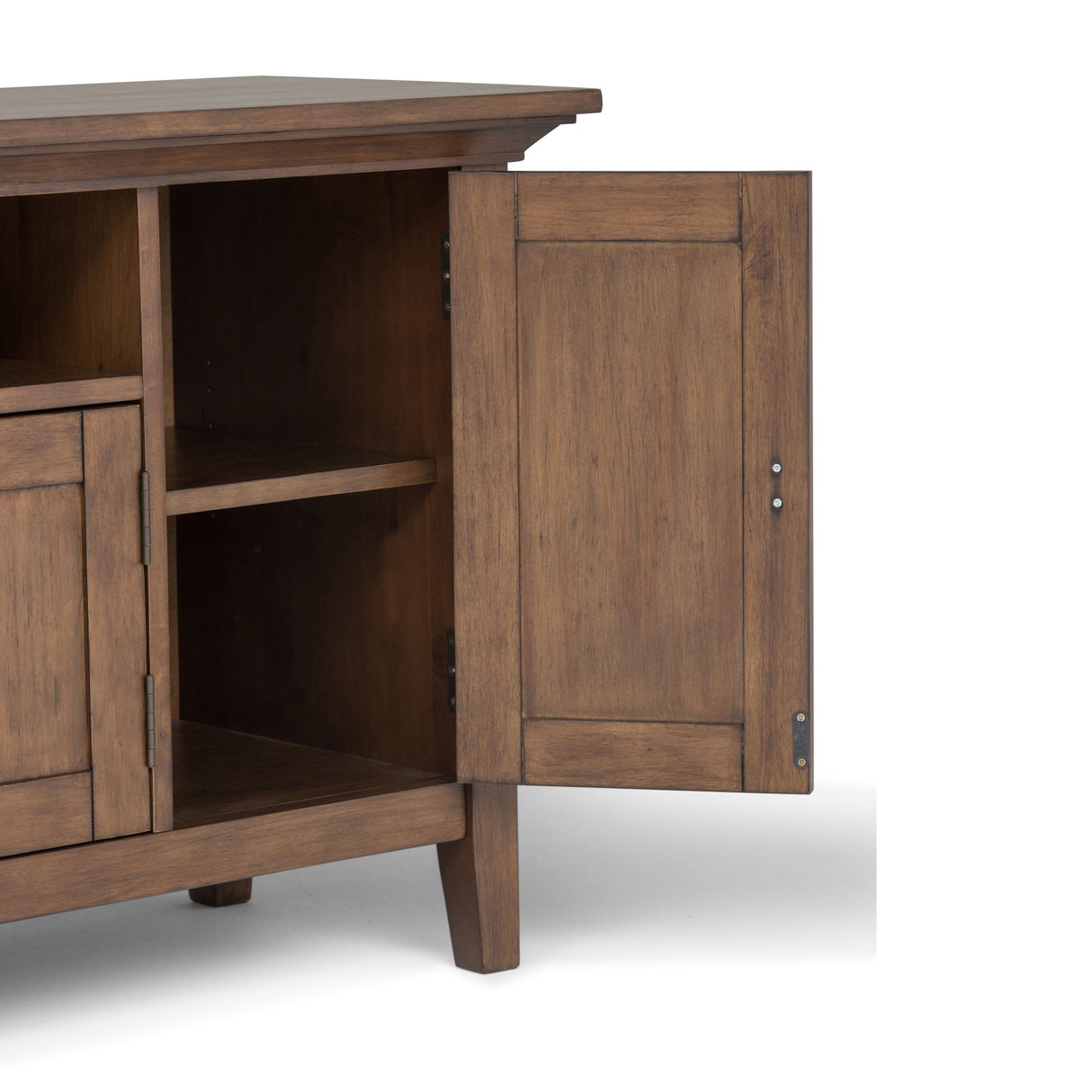 Redmond - TV Media Stand - Rustic Natural Aged Brown by Simpli-Home | Bel Furniture