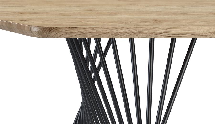 Altus - Composite Wood Dining Table - Natural Oak by CoasterEveryday | Bel Furniture