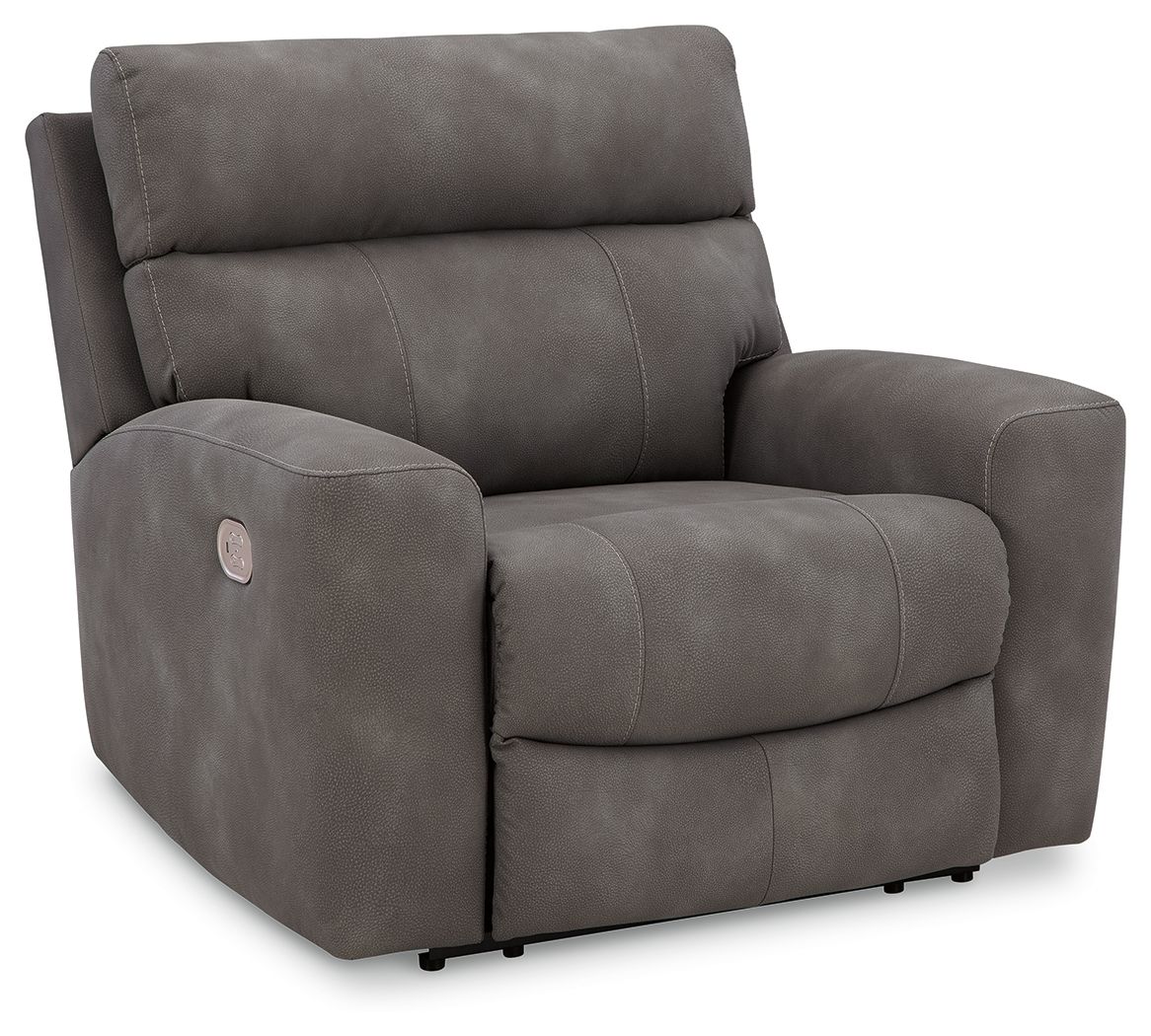 Next-gen Durapella - Power Recliner With Adj Headrest Dark Gray by Signature Design by Ashley® | Bel Furniture