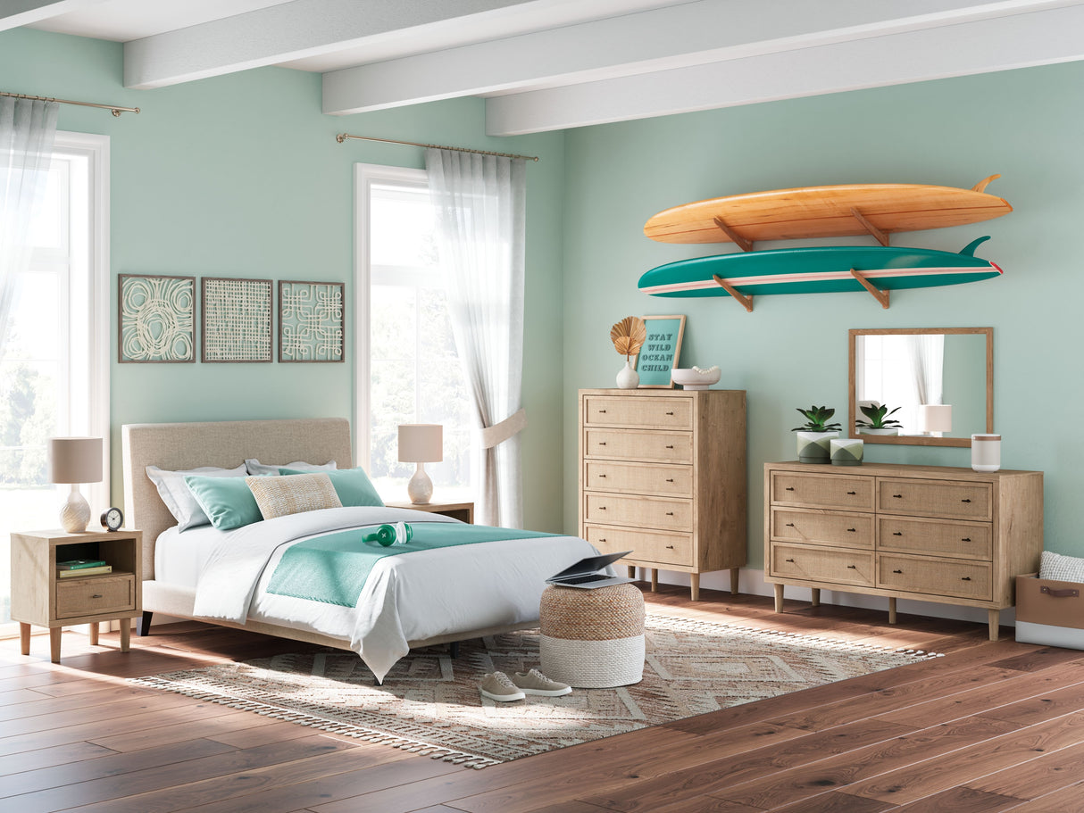 Cielden - Upholstered Bed With Roll Slats by Signature Design by Ashley® | Bel Furniture
