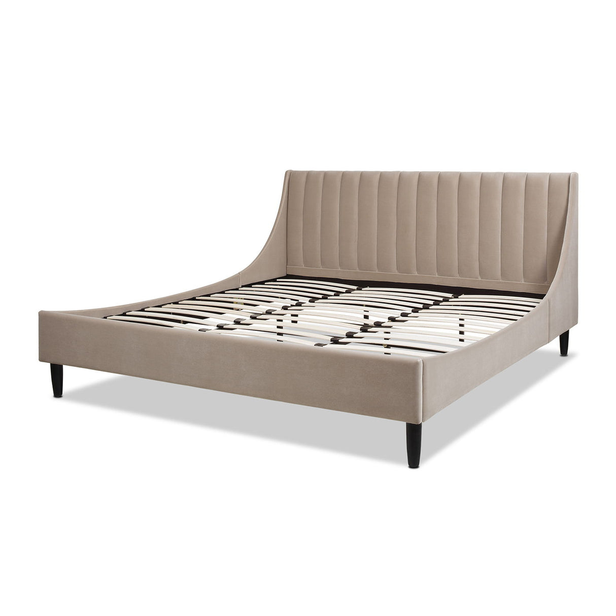 Aspen - Vertical Tufted Modern Headboard Platform Bed Set by Jennifer Taylor Home | Bel Furniture