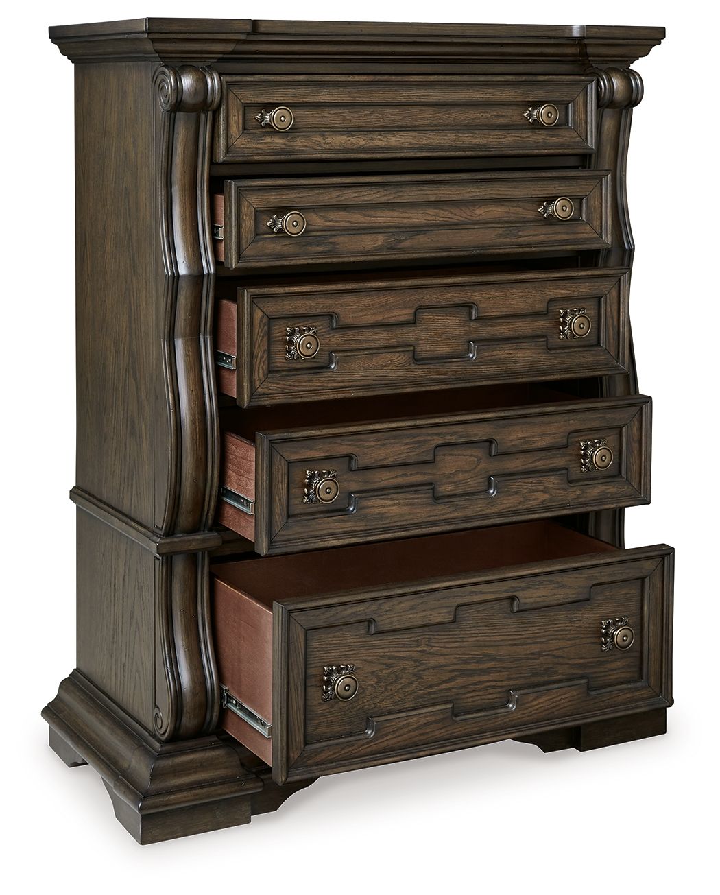 Maylee - Dark Brown - Five Drawer Chest by Signature Design by Ashley® | Bel Furniture