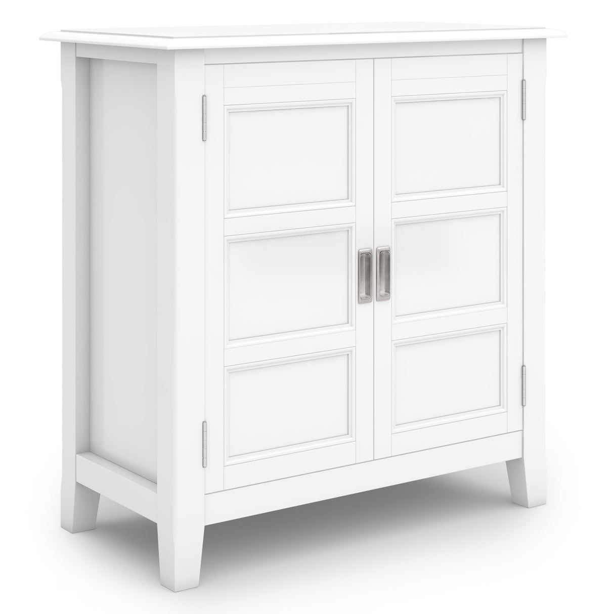 Burlington - Handcrafted Low Storage Cabinet White by Simpli-Home | Bel Furniture