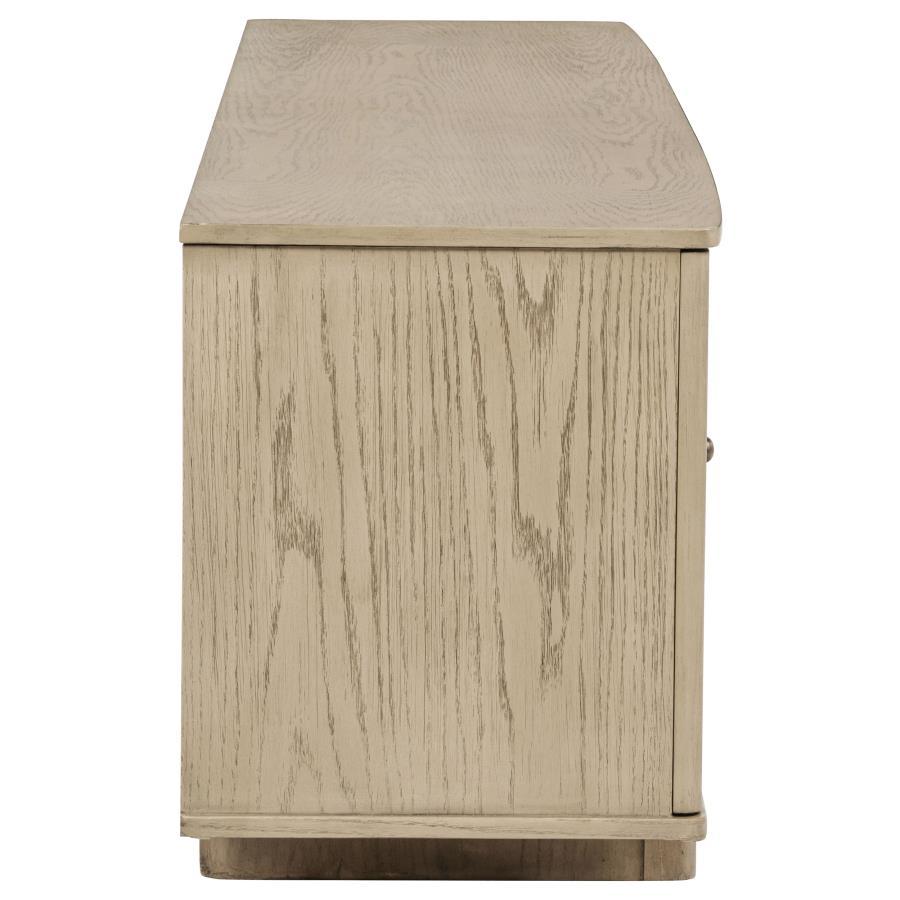 Kailani - 79" 4-door Cane TV Stand Media Console - Beige Oak