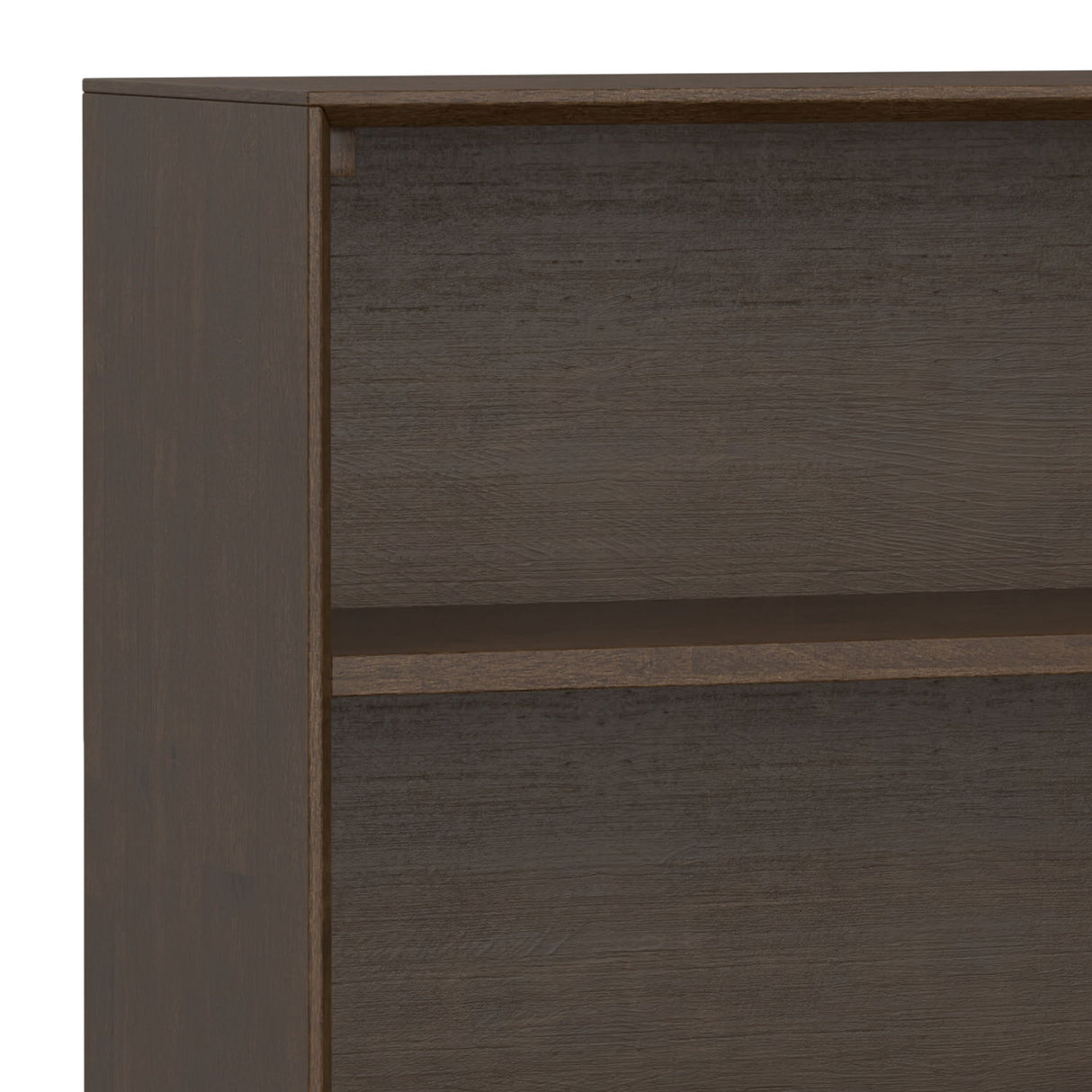 Banting - Low Wide Bookcase - Walnut Brown by Simpli-Home | Bel Furniture