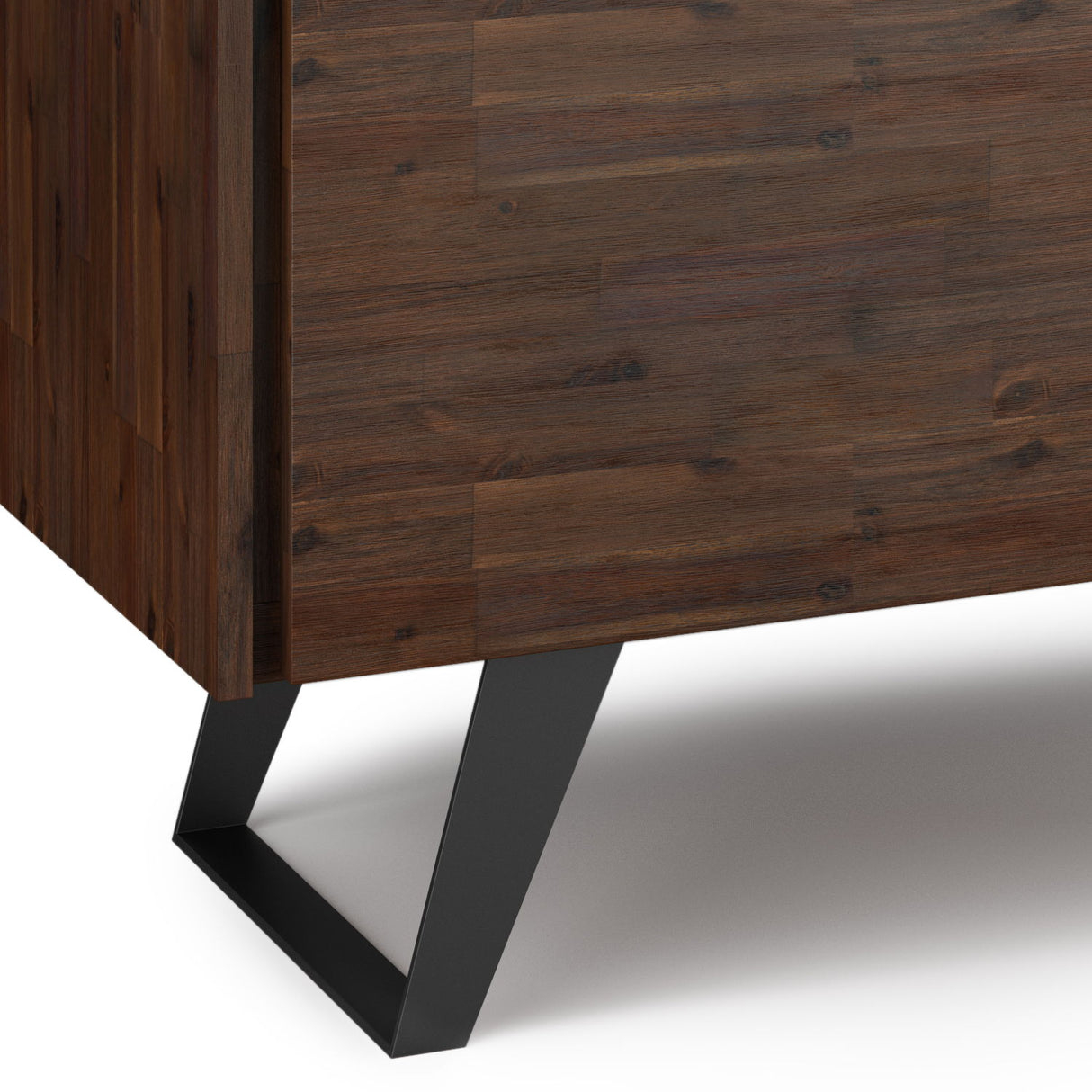 Lowry - Handcrafted TV Media Stand - Distressed Charcoal Brown by Simpli-Home | Bel Furniture