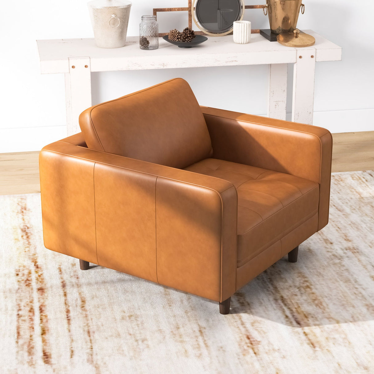 Catherine - Lounge Chair - Brown / Tan