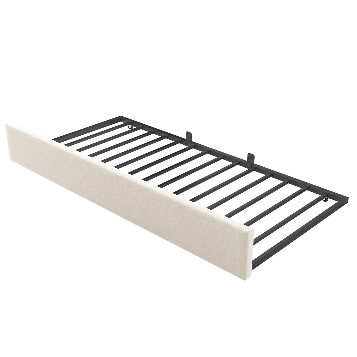 Upholstered Daybed With Metal Slatted Base