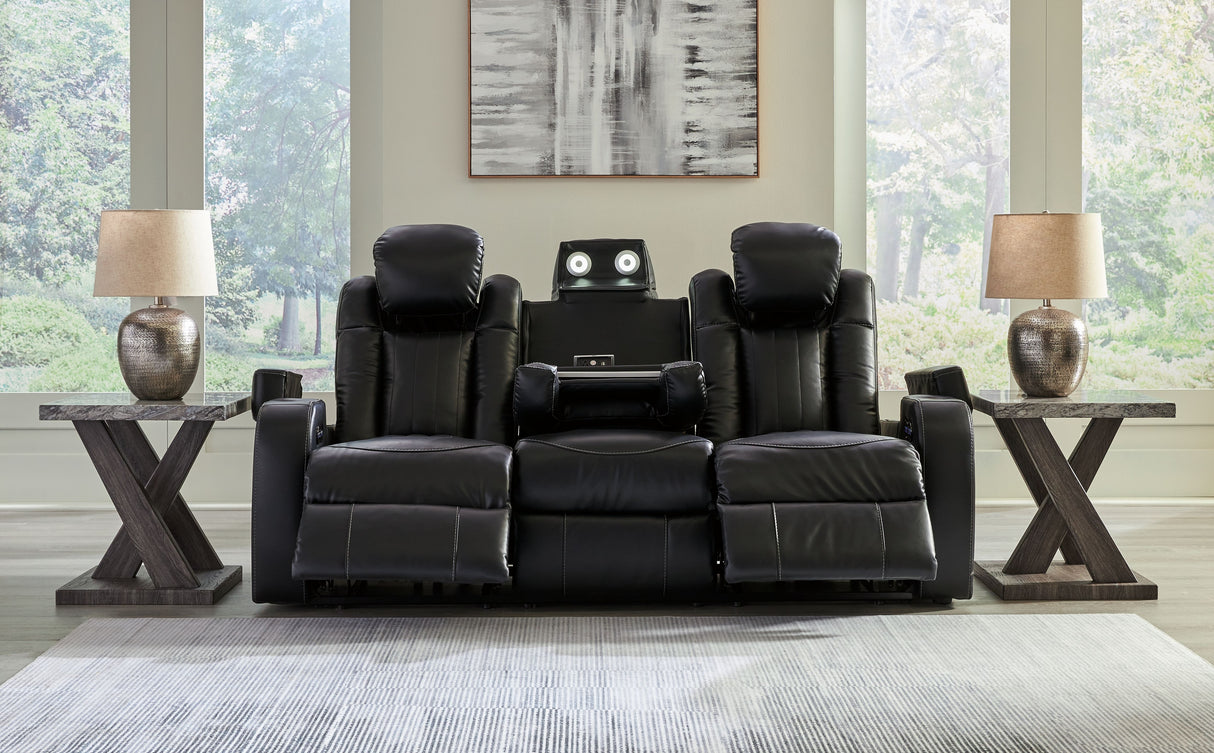Caveman Den - Midnight - Power Reclining Sofa With Adj Headrest by Signature Design by Ashley® | Bel Furniture