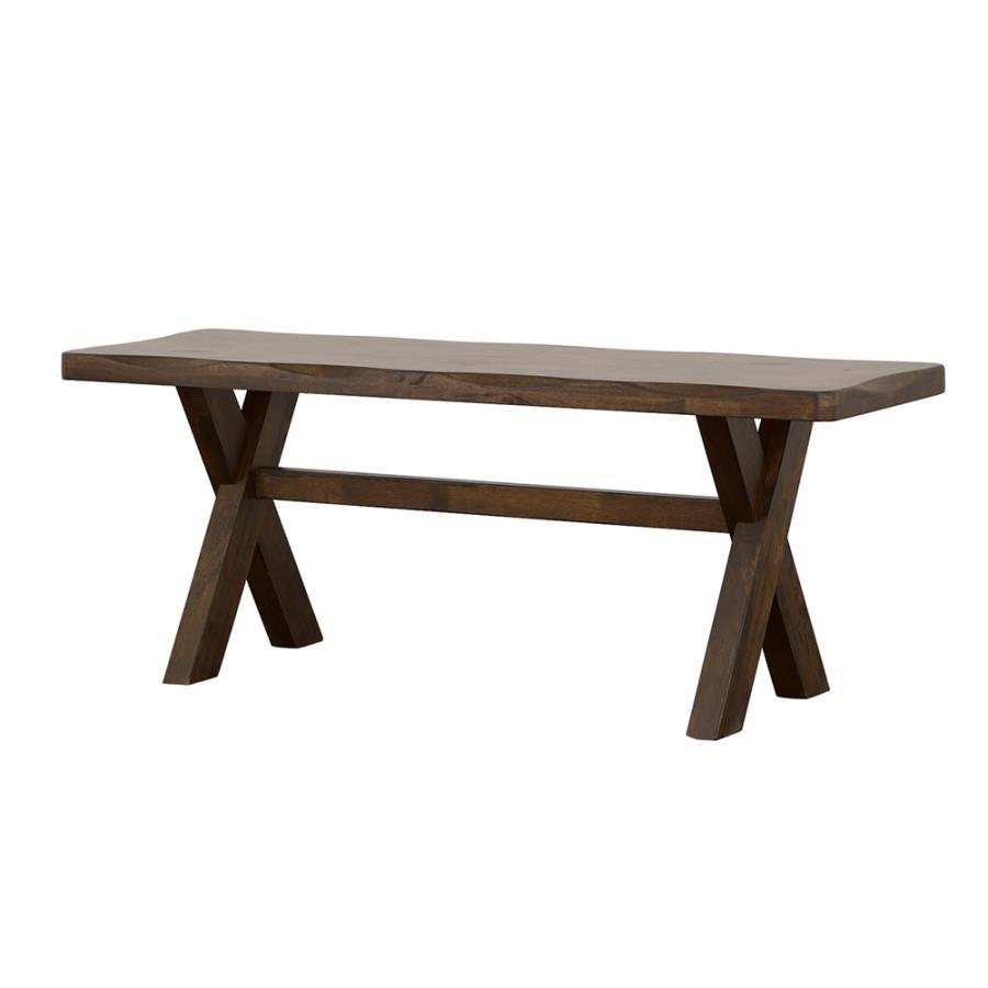 Alston - Wood Dining Bench - Knotty Nutmeg by CoasterEveryday | Bel Furniture