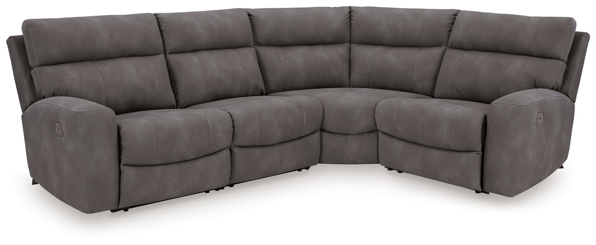 Next-Gen Durapella - Reclining Sectional Dark Gray 4 Pc. Power Reclining Sectional by Signature Design by Ashley® | Bel Furniture