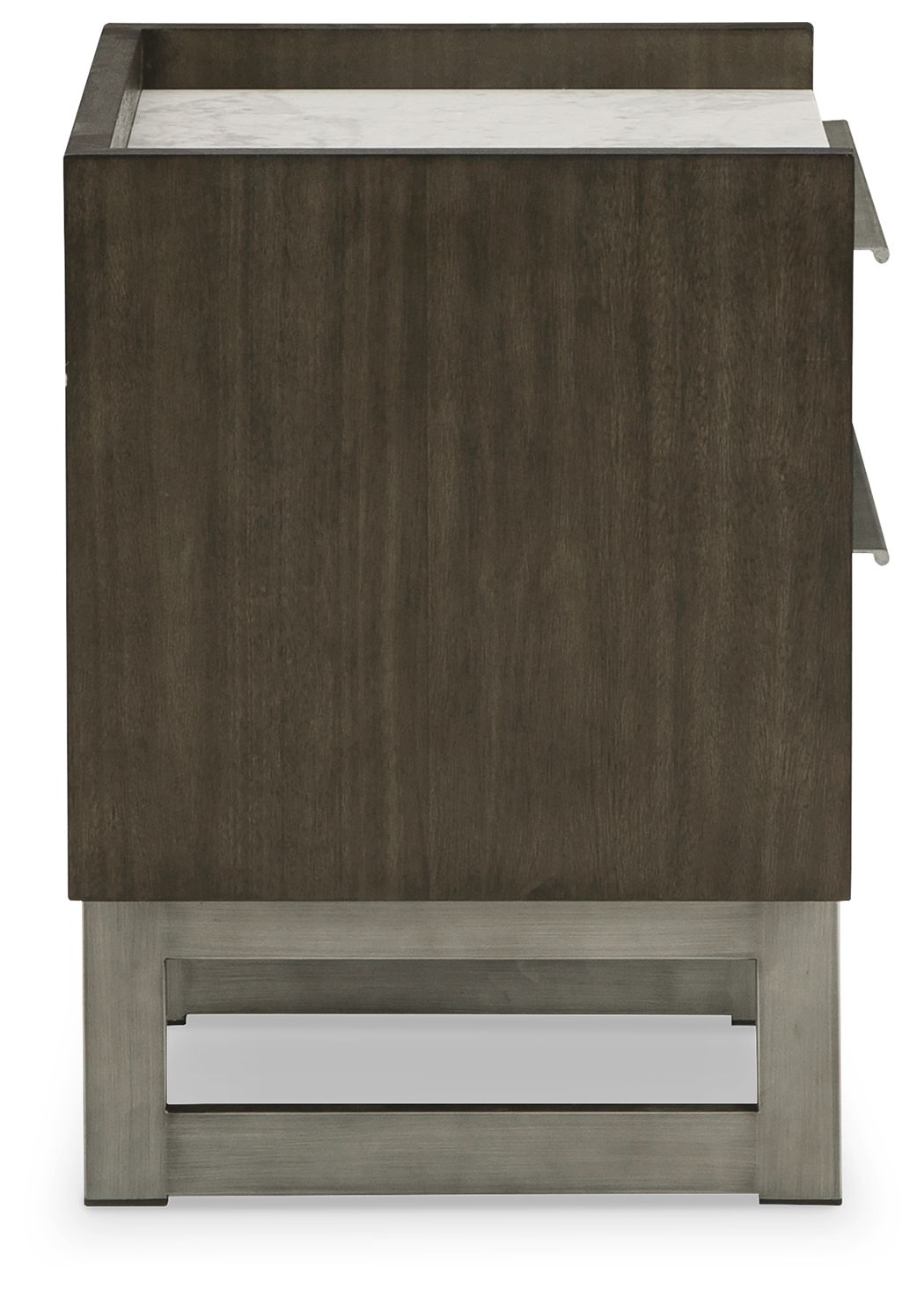 Arkenton - Grayish Brown / White - Two Drawer Night Stand by Ashley® | Bel Furniture
