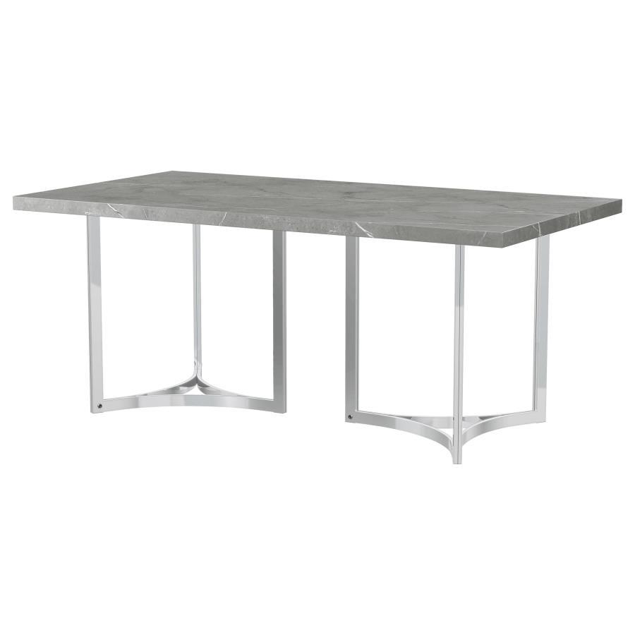Sterling - Rectangular Dining Table - Gray by Coaster Fine Furniture | Bel Furniture