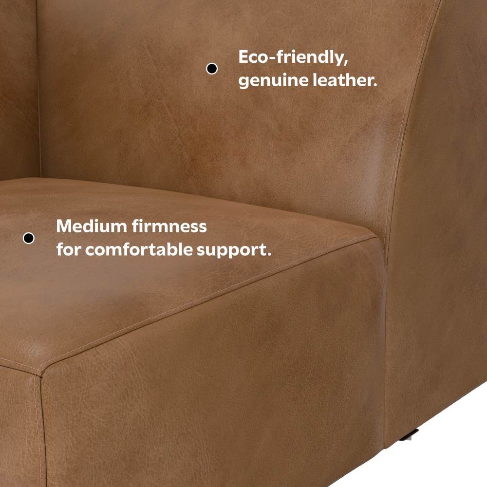 Rex - Corner Sofa Module - Brown by Simpli-Home | Bel Furniture