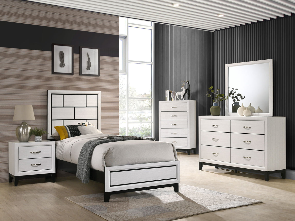 Akerson - Bedroom Set White by Crown Mark | Bel Furniture