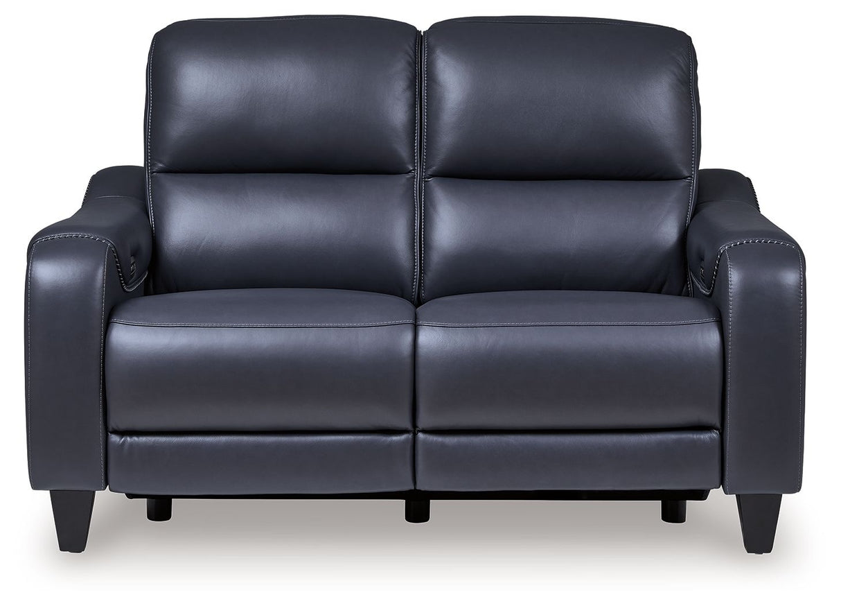 Mercomatic - Power Reclining Loveseat With Adj Headrest by Signature Design by Ashley® | Bel Furniture