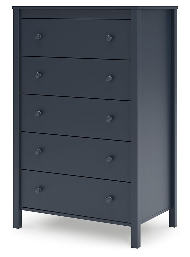 Simmenfort - Navy Blue - Five Drawer Chest by Signature Design by Ashley® | Bel Furniture