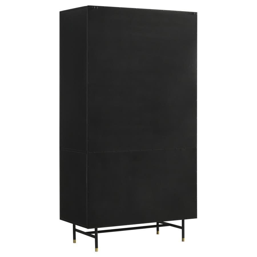 Santiago - 4 Door Metal Tall Storage Cabinet - Matte Black by CoasterElevations | Bel Furniture