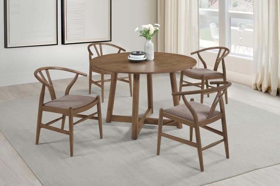 Dinah - Wood Wishbone Dining Side Chair (Set of 2) - Walnut by Coaster Fine Furniture | Bel Furniture