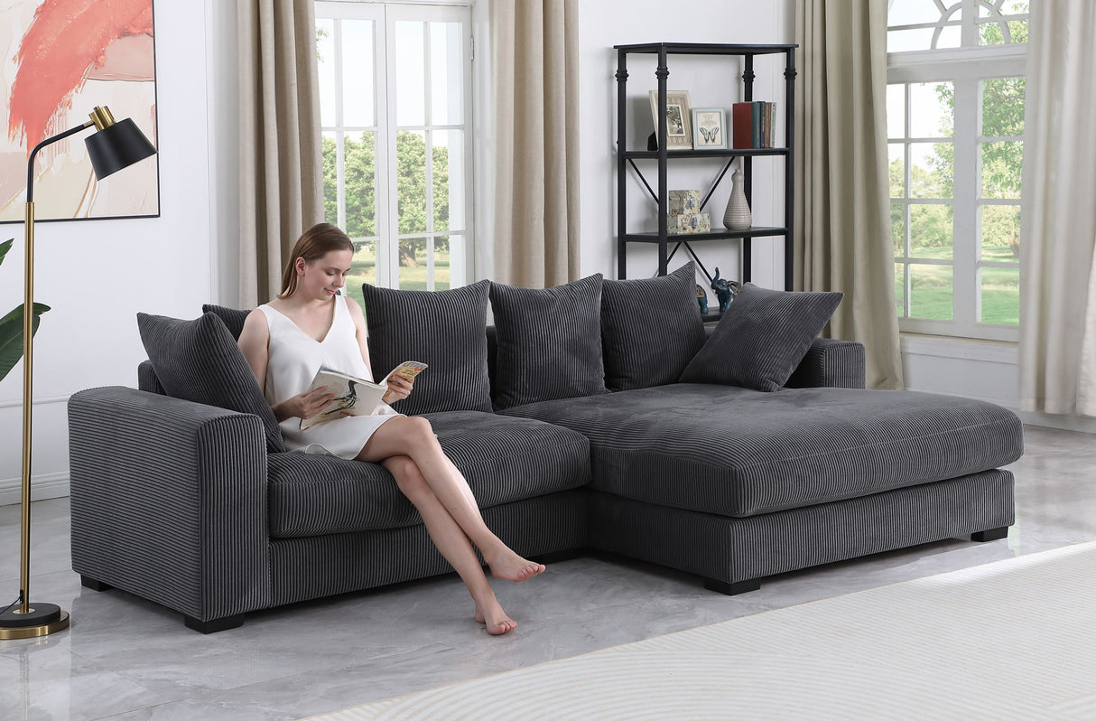 Naomi - 3 Piece Upholstered Sectional by Cynthia's Furniture | Bel Furniture