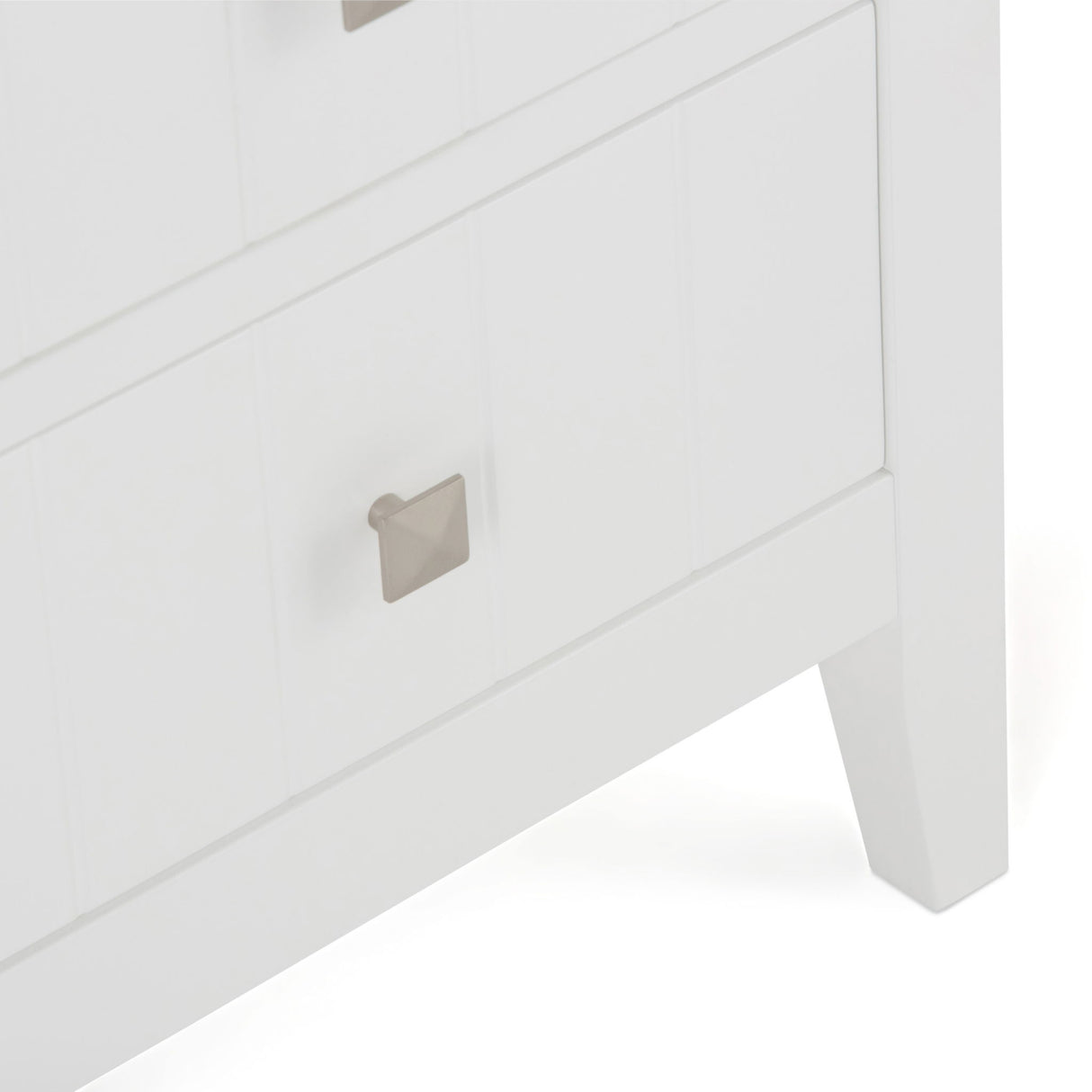 Acadian - Four Drawer Floor Storage Cabinet - Pure White by Simpli-Home | Bel Furniture