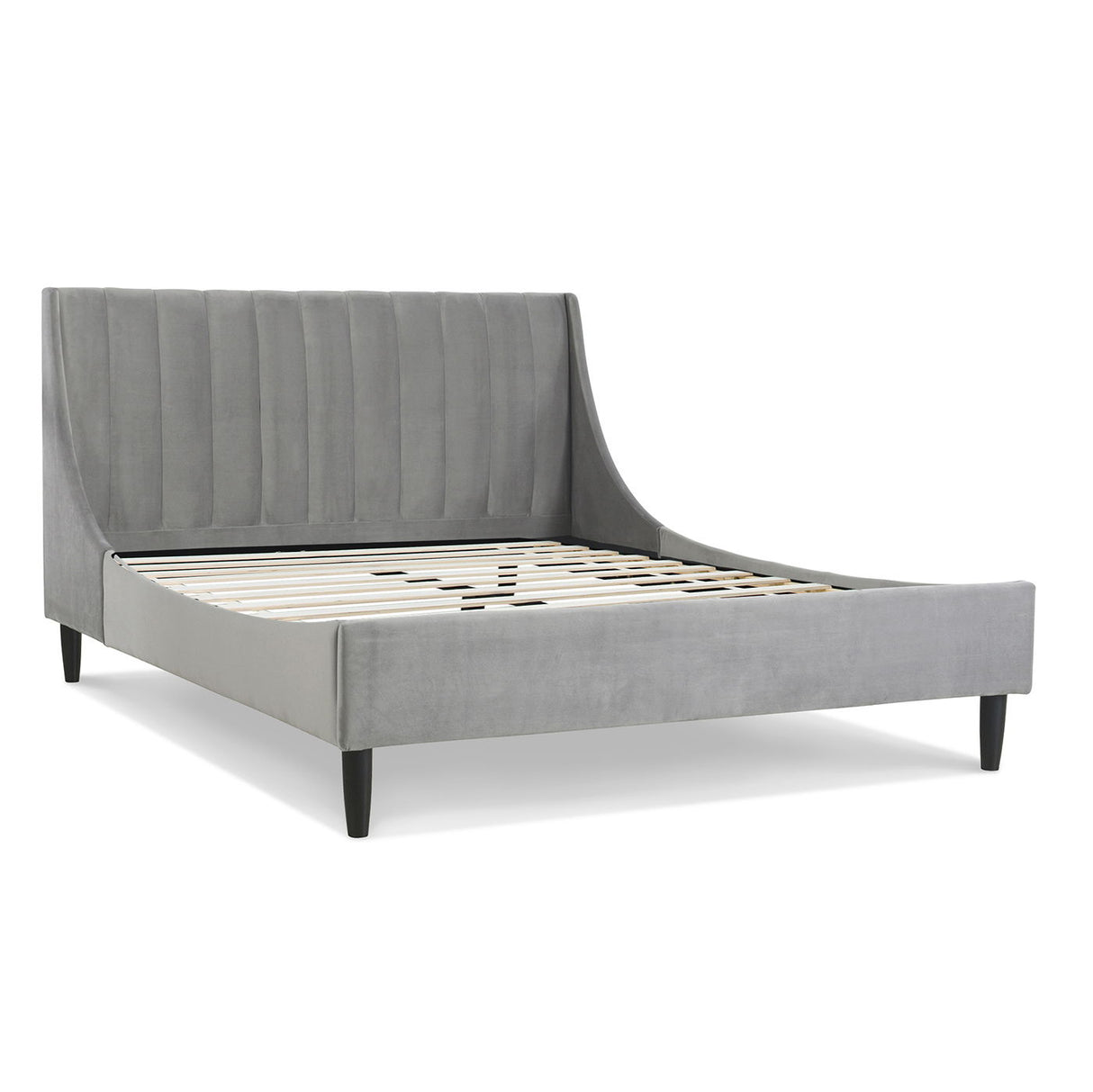 Aspen - Vertical Tufted Modern Headboard Platform Bed Set by Jennifer Taylor Home | Bel Furniture