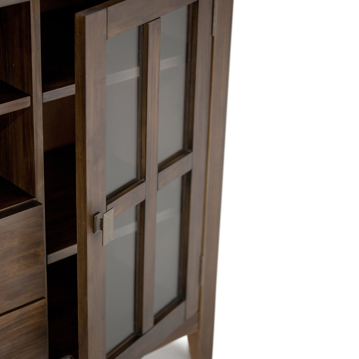 Artisan - Tall TV Media Stand - Natural Aged Brown by Simpli-Home | Bel Furniture