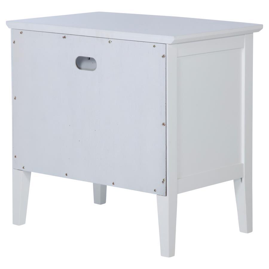 Bexhill - 1-Drawer Nightstand Bedside Table - White by Coaster Fine Furniture | Bel Furniture