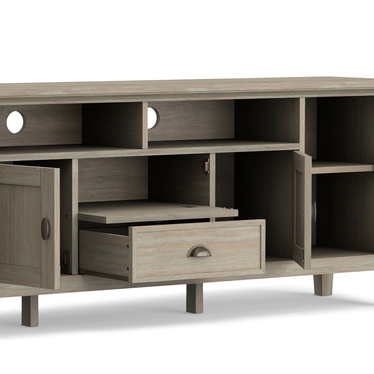 Redmond - TV Media Stand - Distressed Gray