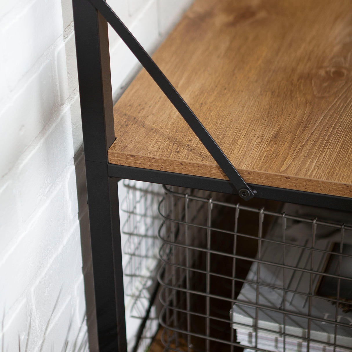 Rustic X-Back Hall Tree With Bench by Walker Edison | Bel Furniture