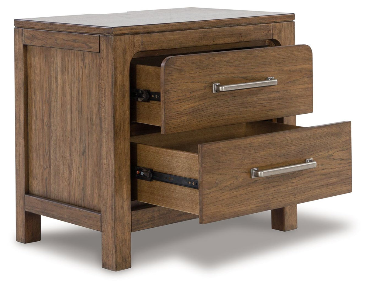 Cabalynn - Light Brown - Two Drawer Night Stand by Signature Design by Ashley® | Bel Furniture