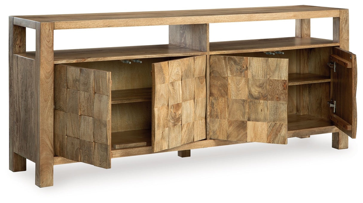 Hudwick - Natural Brown - Accent Cabinet by Signature Design by Ashley® | Bel Furniture