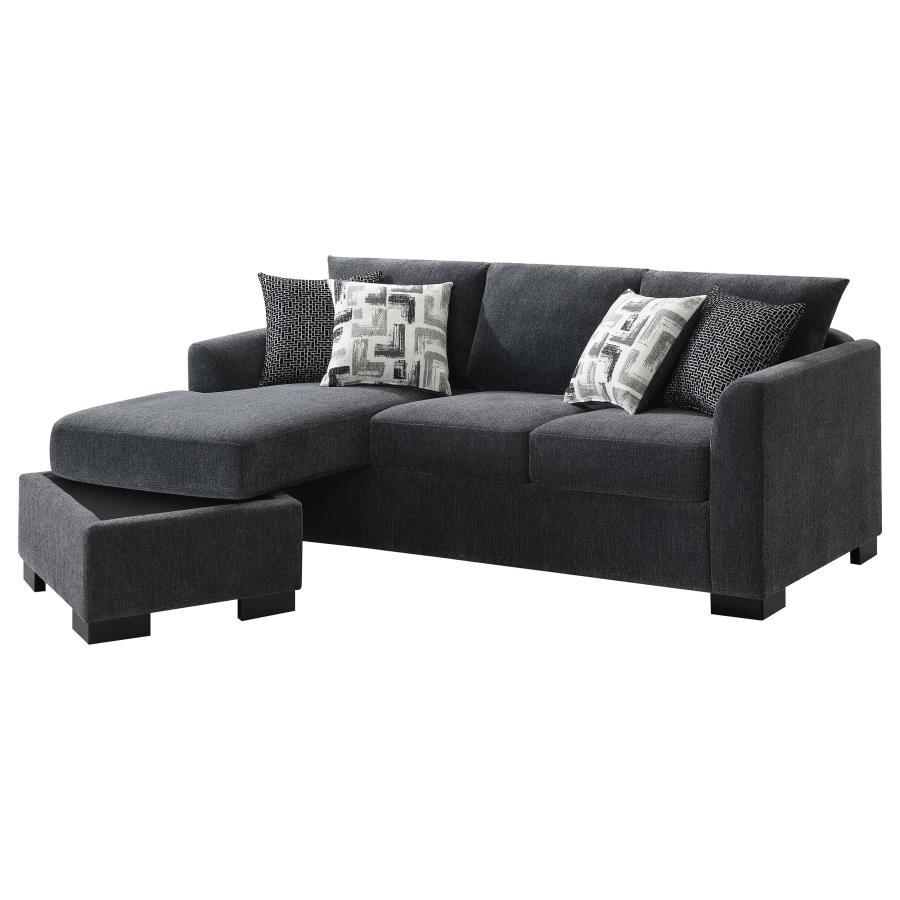 Storey - Upholstered Sleeper Sectional Chaise Sofa by CoasterEveryday | Bel Furniture