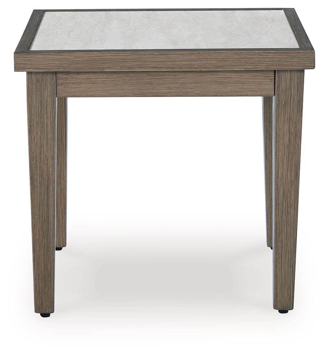 Rainier Ranch - Brown / Beige - Square End Table by Signature Design by Ashley® | Bel Furniture