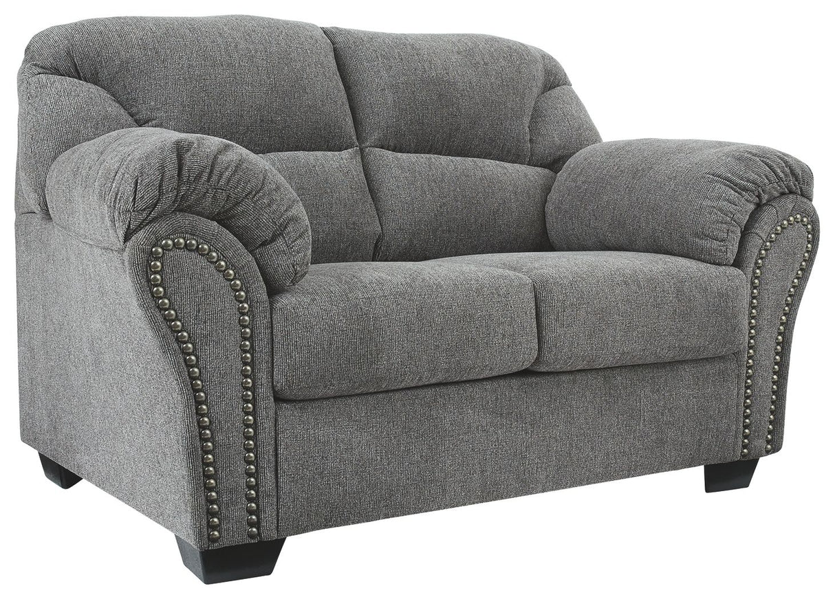 Allmaxx - Pewter - Loveseat by Benchcraft® | Bel Furniture