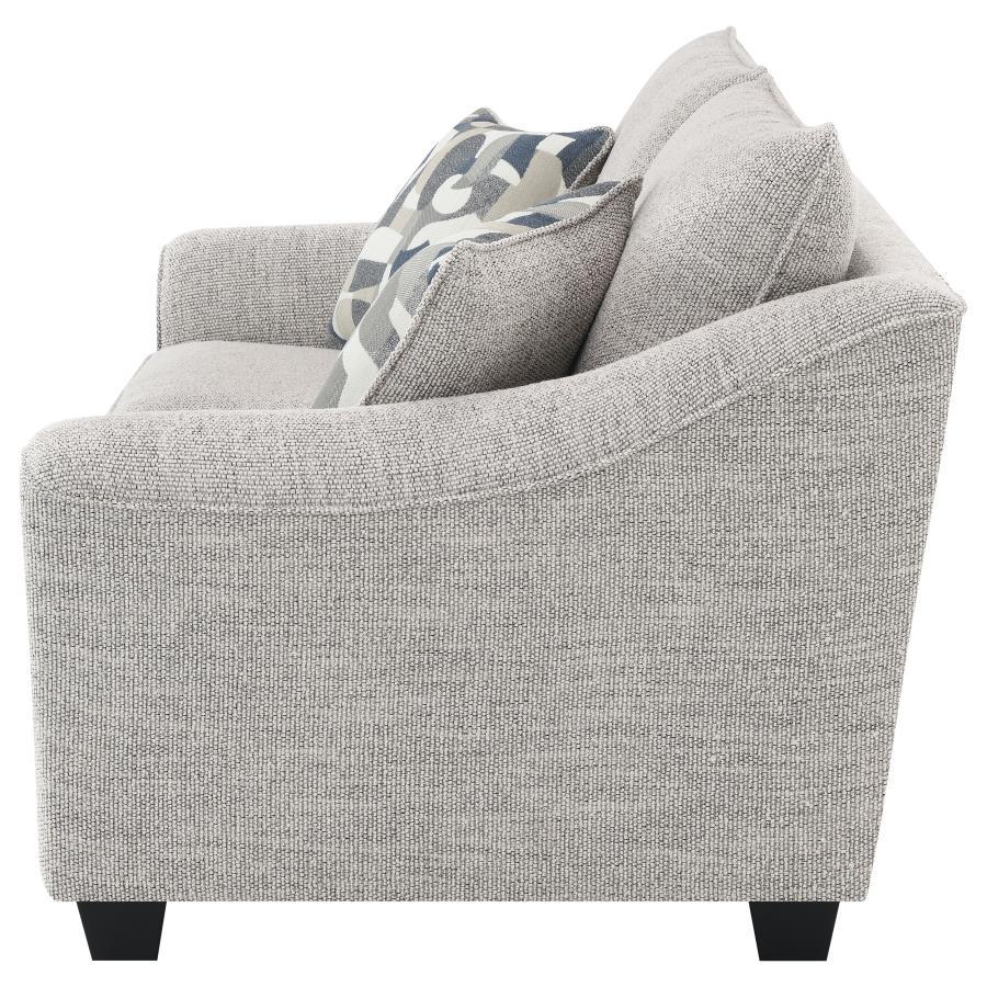 Tomkins - Boucle Upholstered Loveseat - Light Gray by Coaster Fine Furniture | Bel Furniture