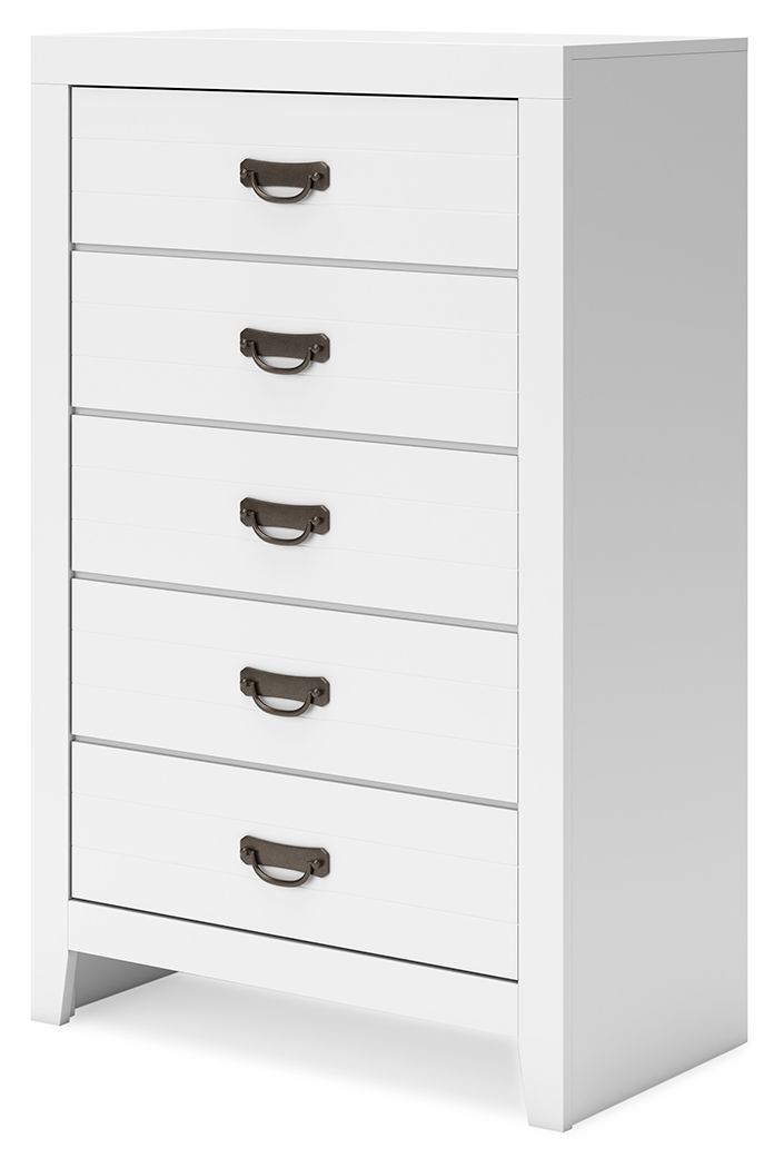 Binterglen - White - Five Drawer Chest by Signature Design by Ashley® | Bel Furniture