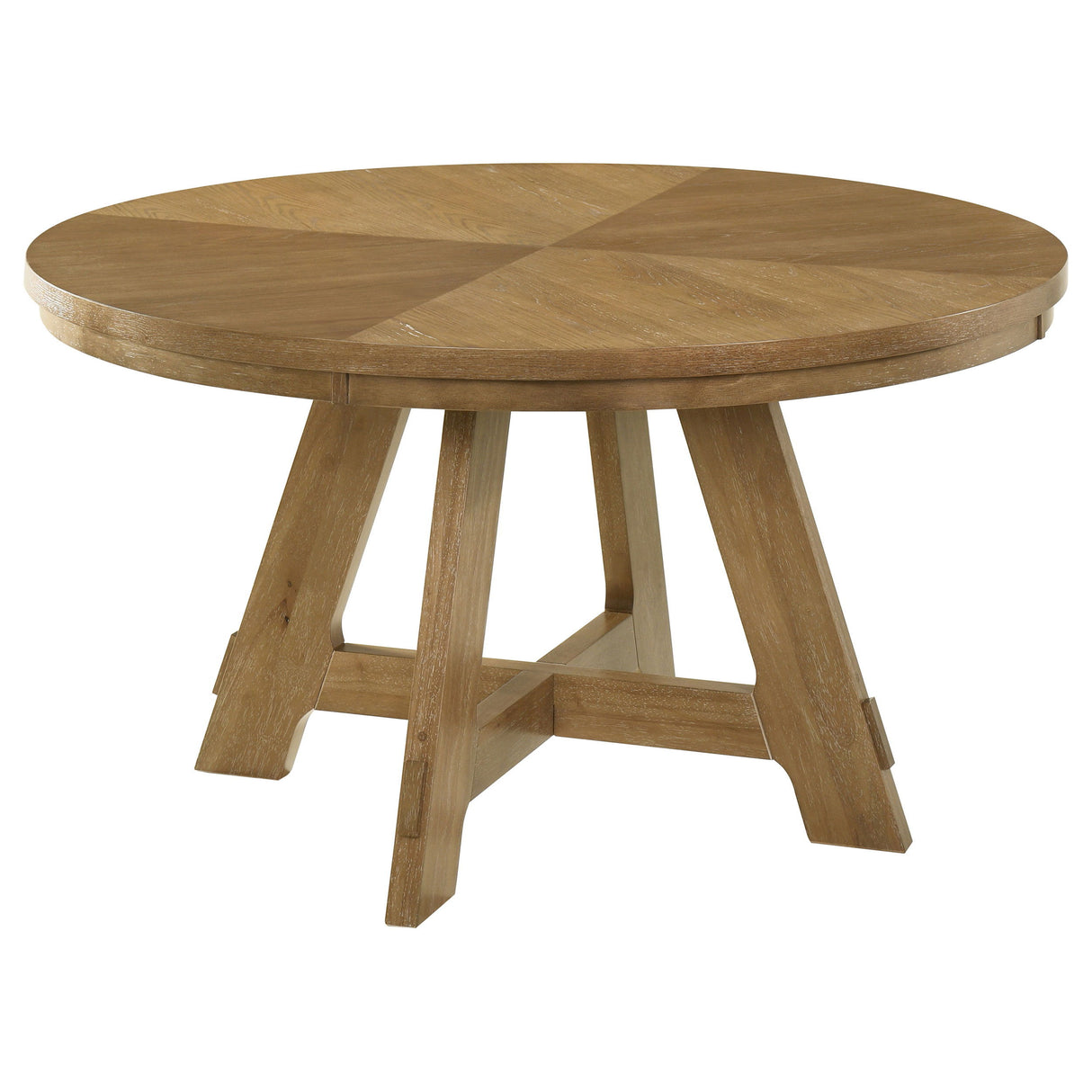 Danvers - Round Wood Dining Table - Brown Oak by Coaster Fine Furniture | Bel Furniture