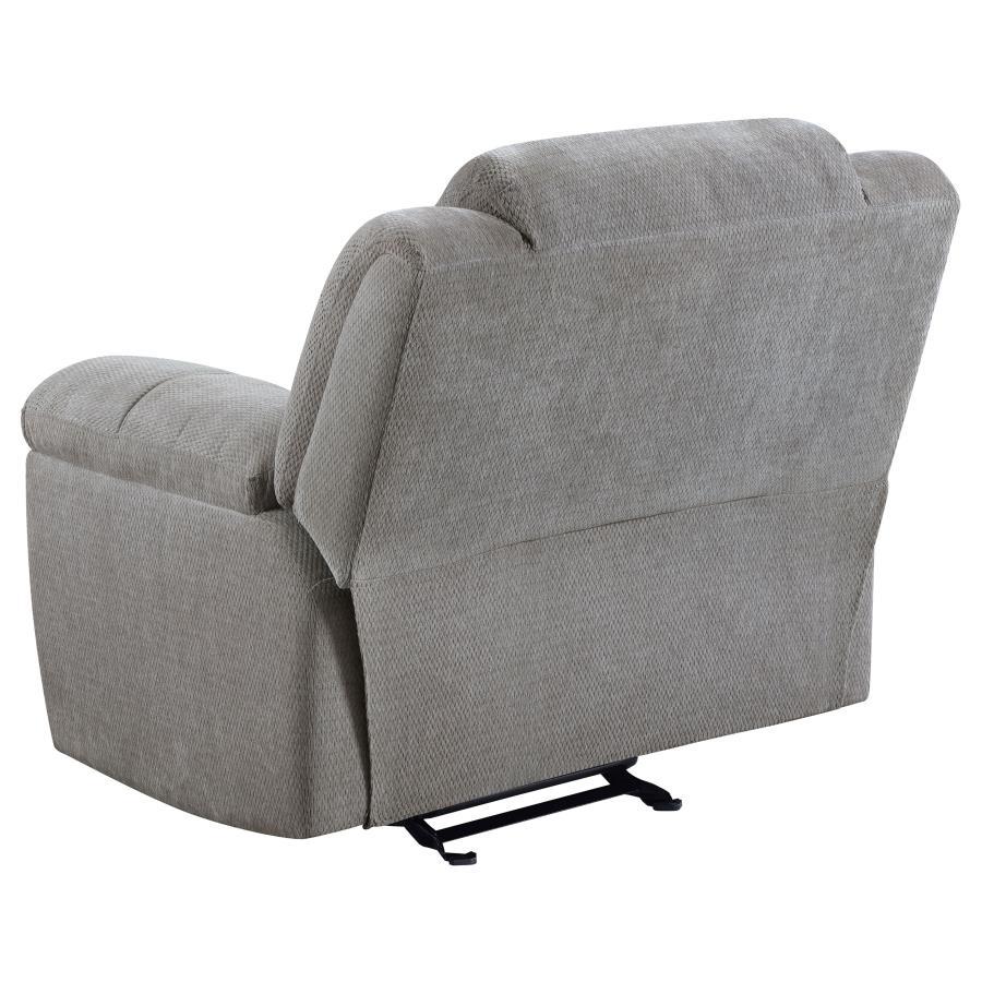 Gilson - Chenille Upholstered Reclining Glider Recliner - Gray by Coaster Fine Furniture | Bel Furniture