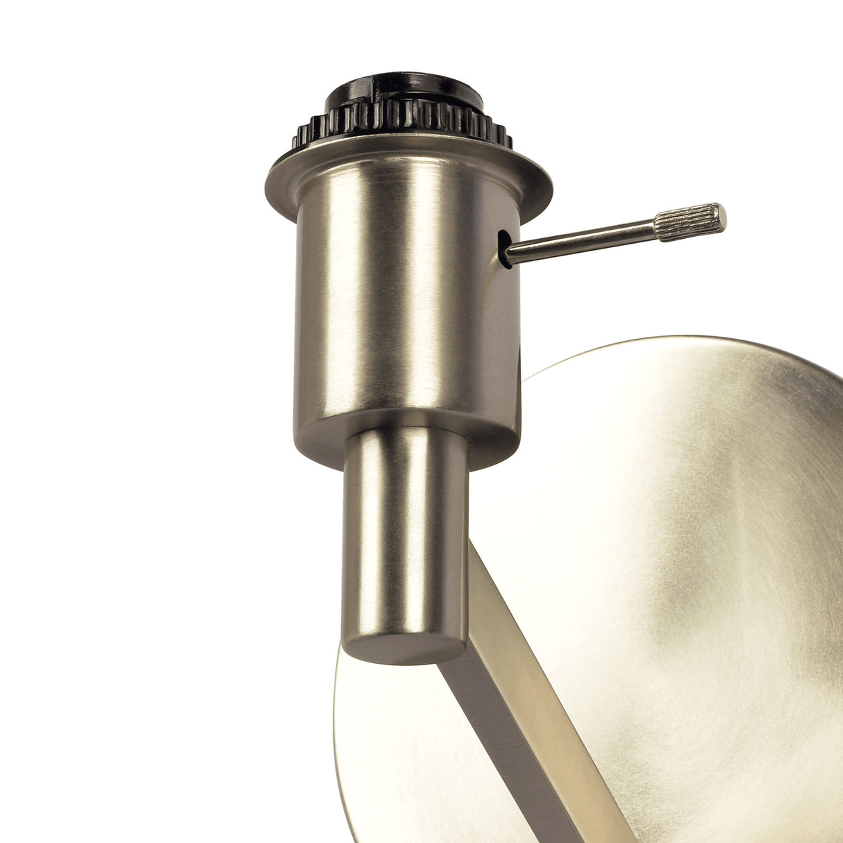 Nebula - Base Wall Lamp With Rotary Switch Shade - Brushed Nickel / Silver / White by Ashcroft Furniture | Bel Furniture