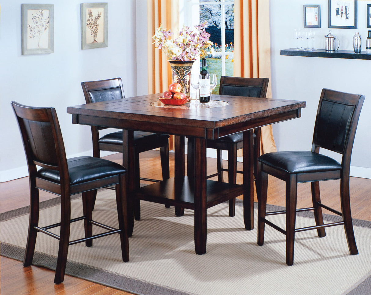 Fulton - Dining Room Set Dark Brown 5 Pc. Table, 4 Chairs by Crown Mark | Bel Furniture