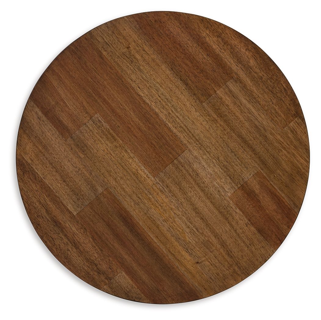 Kraeburn - Brown / Black - Round End Table by Signature Design by Ashley® | Bel Furniture