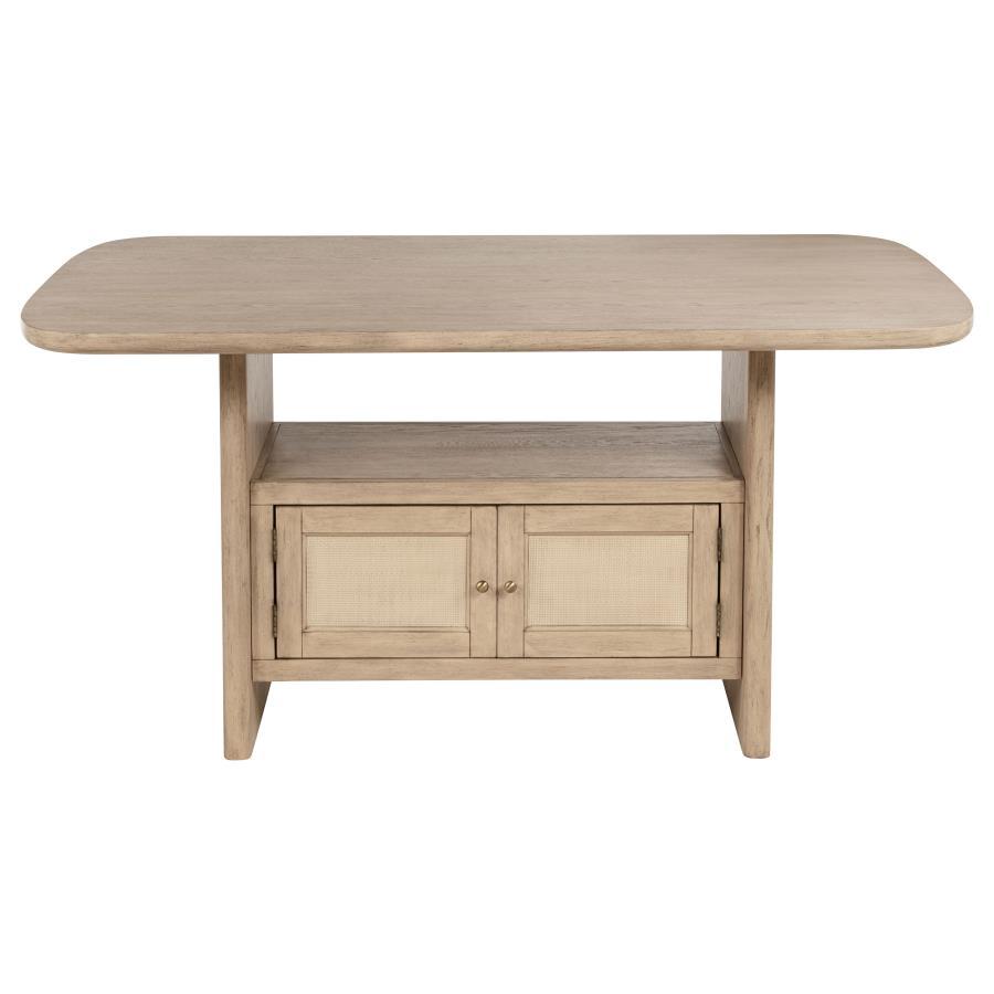 Kailani - Cane Counter Height Storage Dining Table - Beige Oak by Coaster Fine Furniture | Bel Furniture