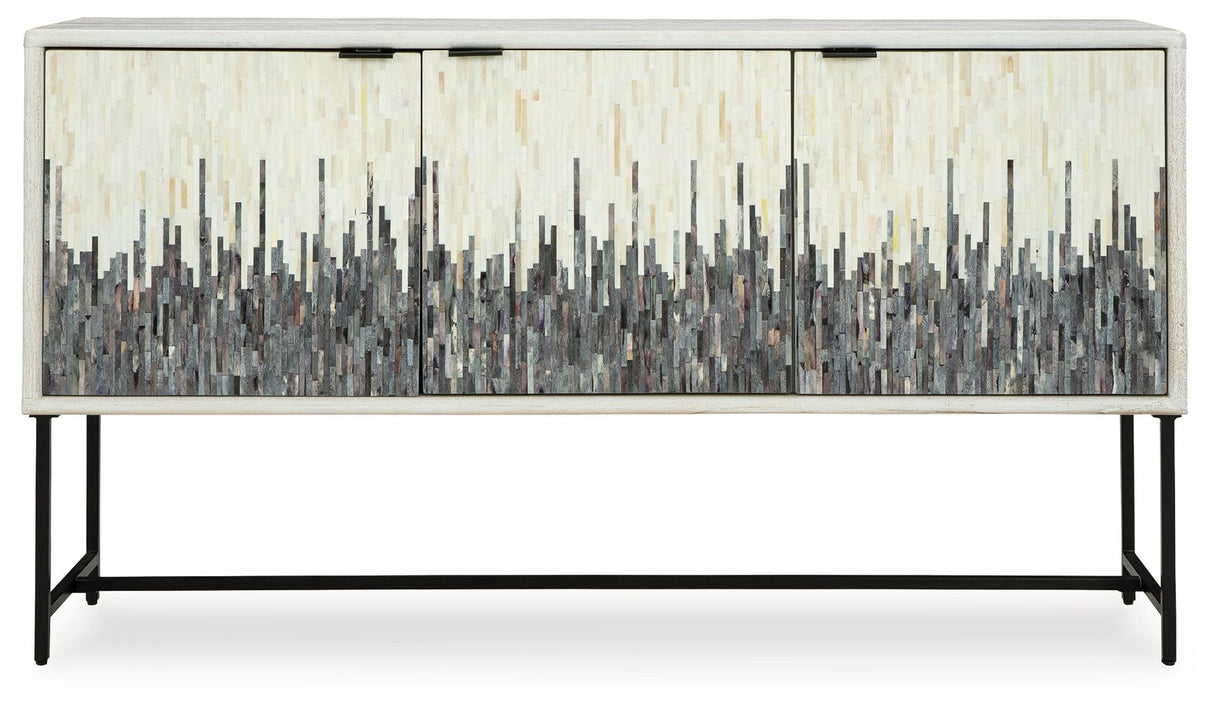 Freyton - White / Gray - Accent Cabinet by Signature Design by Ashley® | Bel Furniture