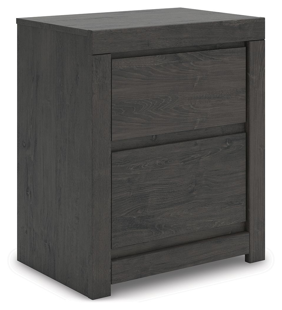 Fraluna - Charcoal - Two Drawer Night Stand by Signature Design by Ashley® | Bel Furniture