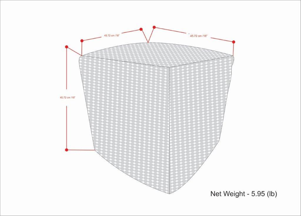 Zelma - Square Woven Outdoor / Indoor Pouf - Cream / Natural by Simpli-Home | Bel Furniture