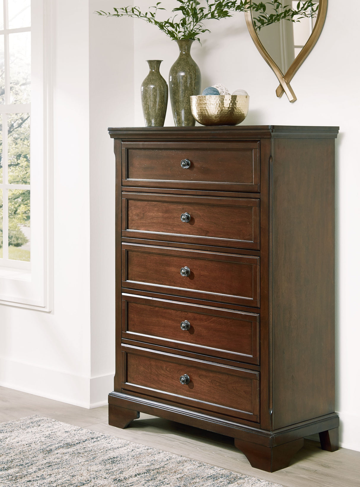 Trellington - Brown - Five Drawer Chest by Signature Design by Ashley® | Bel Furniture