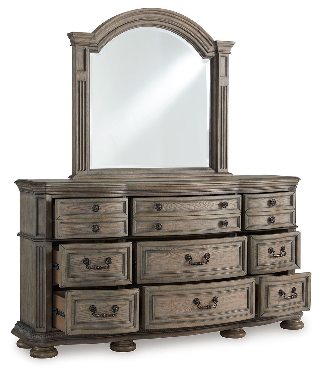 Ardenfield - Light Brown - Dresser And Mirror by Signature Design by Ashley® | Bel Furniture