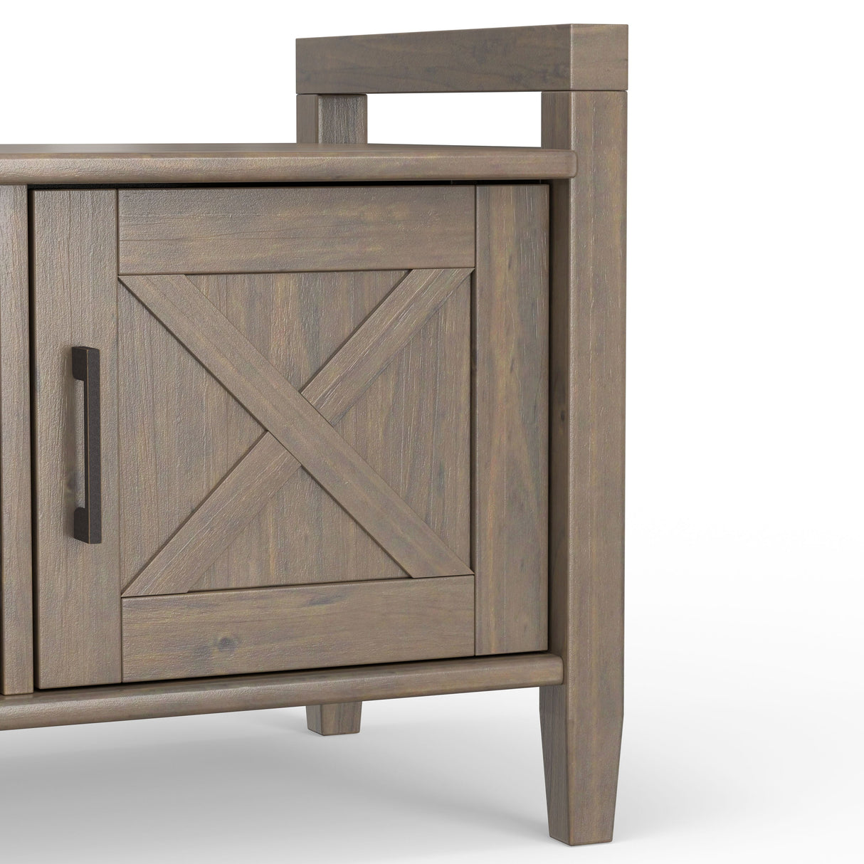 Ela - Entryway Storage Bench - Smoky Brown by Simpli-Home | Bel Furniture